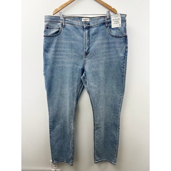 Abercrombie & Fitch Womens 90s Slim Straight Ultra High Rise Jeans Sz 36 22R - Picture 1 of 12